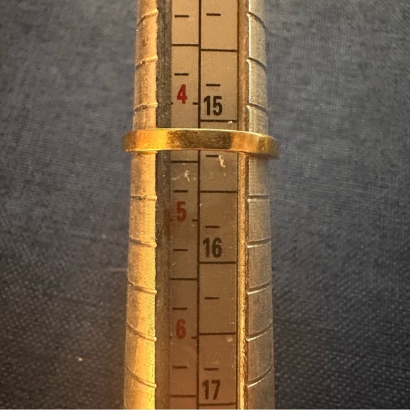 Vintage 14K Gold Ring Size 4.5 Blue Gemstone Diamond Accents 2.37g total Estate - Picture 14 of 14